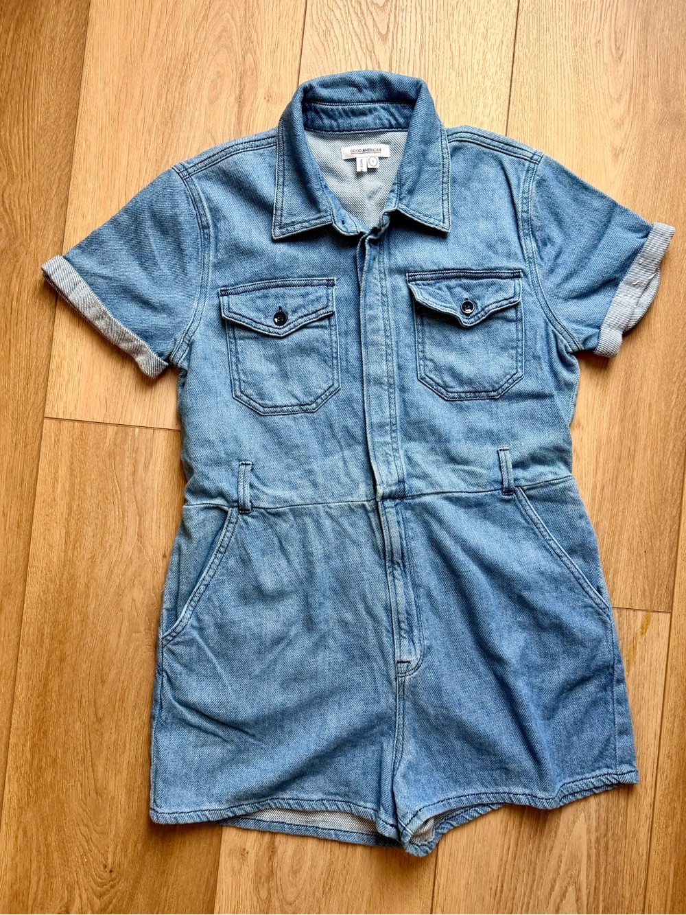 Good American Denim Utility Romper